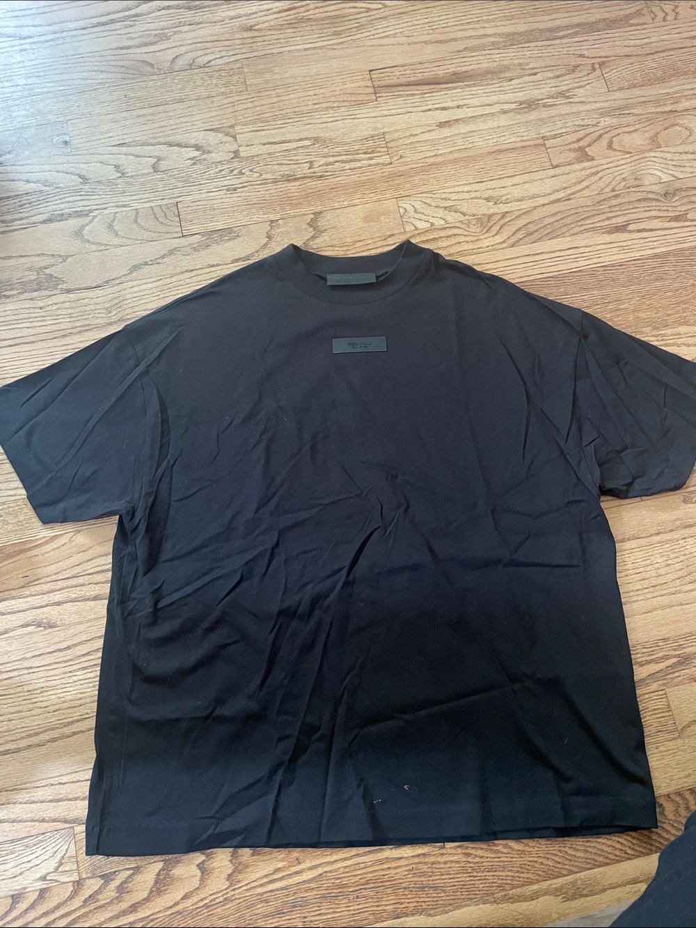 Fear of God Oversized Black Short-Sleeve Crew Tee